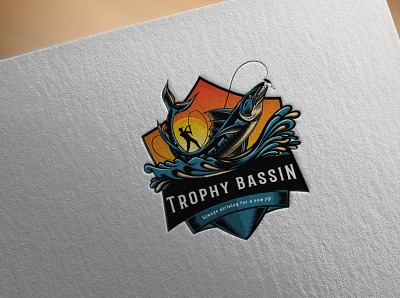 Logo Design anglerfish fish logo fisherman fishing logo hunting logo logo design logodesign logos