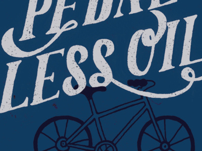Pedal Less Oil bike handlettering lettering sticker texture