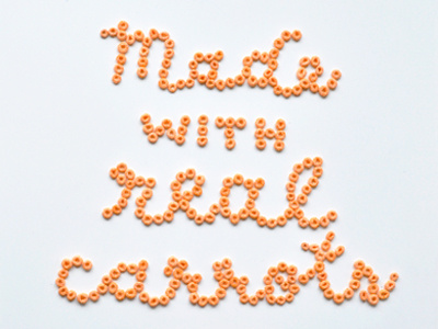 Made with Real Carrots cereal food lettering handlettering heroes lettering veggie