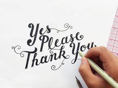 Yes. Please. Thank You. handdrawn handlettering lettering please sketch thank you typography wip yes