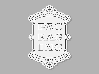 Packaging Studio lettering packaging studio sign