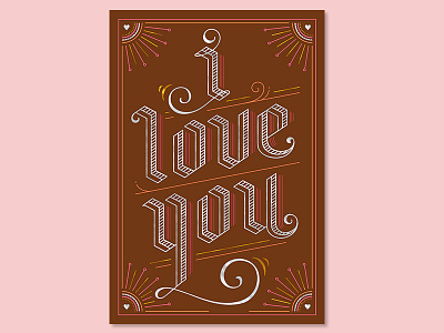 I Love You greeting cards i love you illustration lettering lines love