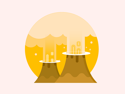 Eruption eruption illustration landscape minimal simple volcano