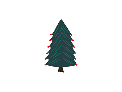 Christmas tree design icon illustration vector