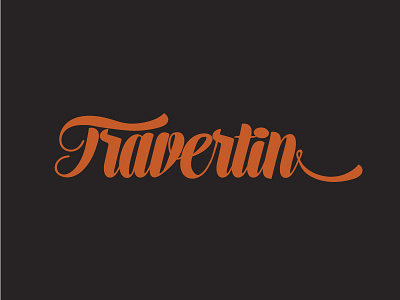 Logo Travertin calligraphy logo