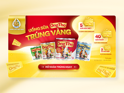 Promotional Key Visual - Sữa Đặc Ông Thọ artwork banner branding design gold graphic design label photoshop ui