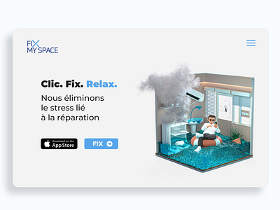 Landing page 3D design