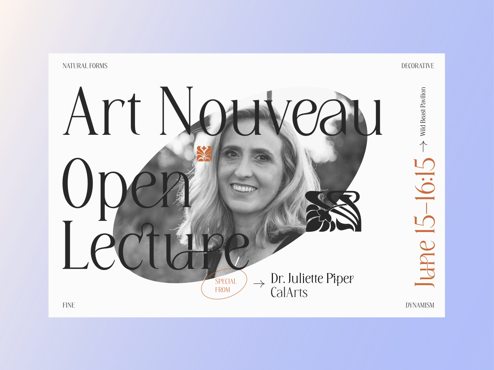 Art Nouveau / Modern lecture invite by Julia Kravchynska on Dribbble