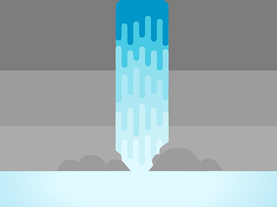 Waterfall design illustration minimal