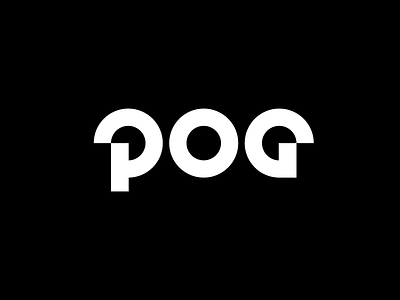 Pog blackandwhite branding design lettering minimal typography