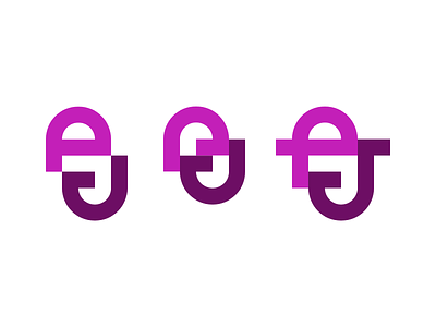 P + J branding logo logodesign logos purple purple logo