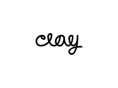 Clay clay clean cursive custom type design designs fancy lettering letters