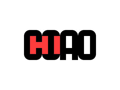 Hi and Ciao ciao design hi ironic irony lettering negative negative space negativespace weekly warm up weeklywarmup