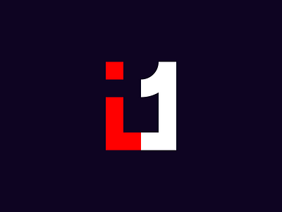 i1 1 color i i1 logo minimal minimalistic red white