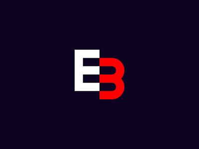 E3 3 design logo monogram red white