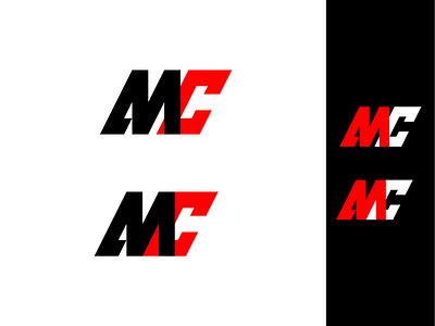 MC Monogram black c design logo m mc minimal monogram monograms red simple white