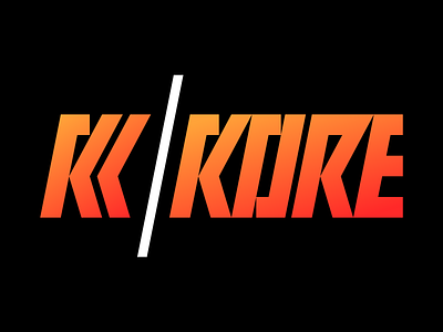KORE brand branding design lettering logo minimal modern orange type typography