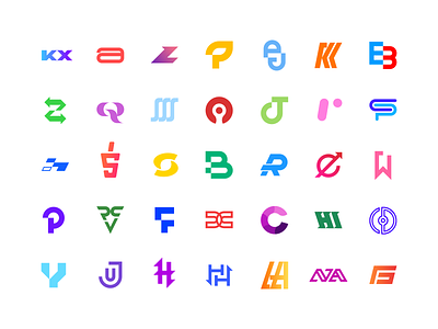 Logo Collection (colored) branding collection design graphic design logo monogram