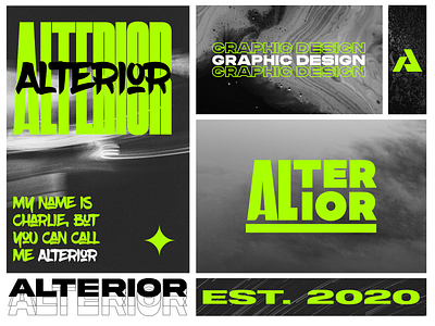 Alterior Poster alterior design edgy graphic design lime poster