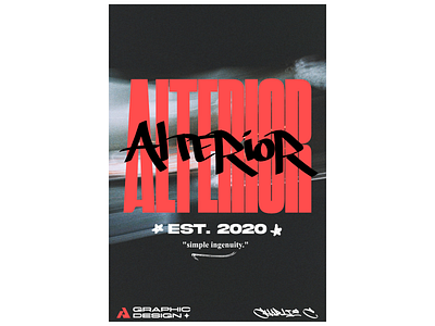 Alterior Poster (revised) alterior design graphic design logo poster red