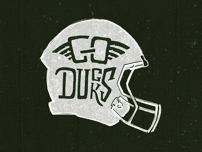Go Ducks collegefootball ducks football handlettering handtype helmet illustration nike oregonducks typography uofo wtd