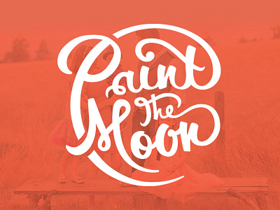 Paint the Moon logo handtype lettering logo orange paint the moon photographers