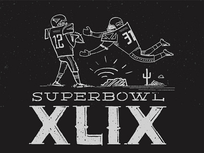 Superbowl Xliv black football handletter illustration new england patriots seahawks seattle sketch superbowl tom brady xlix