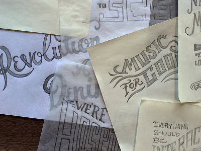 Hand type sketches