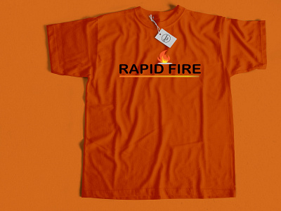 Rapid fire beanded t shirt design illustration logo