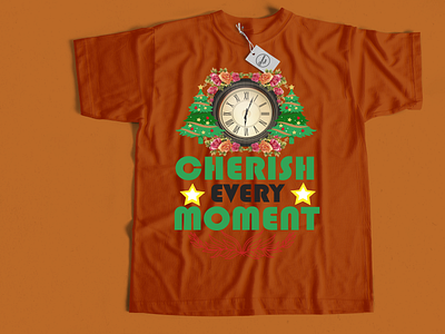 Cherish every moment design illustration t shirt design