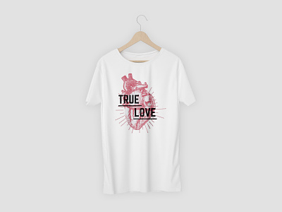 True love design illustration t shirt design vector