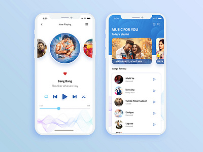 Music App Player & Playlist app design art branding case study creative design graphic graphic design illustration music music app music player social media ui ui kit user experience user inteface ux video app video player