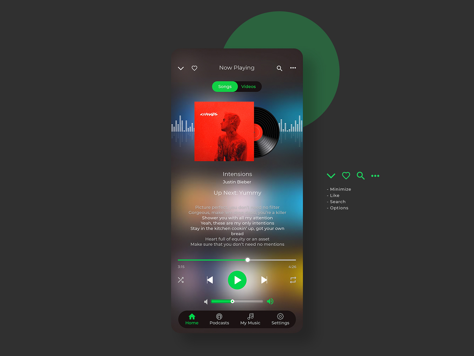 Spotify Redesign Music Player by Devinder Kumar on Dribbble