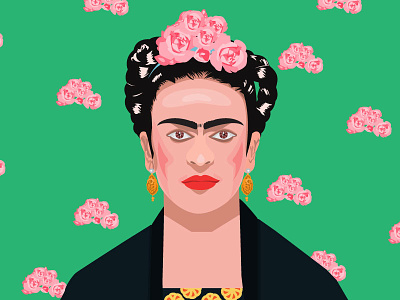 Frida art frida frida kahlo illustration illustrator potrait
