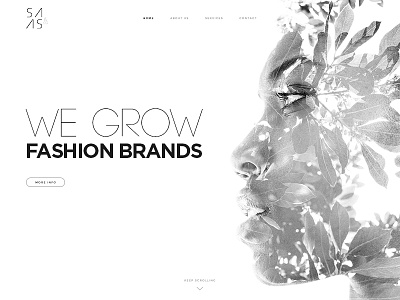 Saas Agency Website black fashion website white