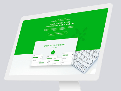 PlanHammer green landing management page project