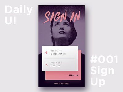 Daily UI - Sign Up daily ui form mobile sign in sign up