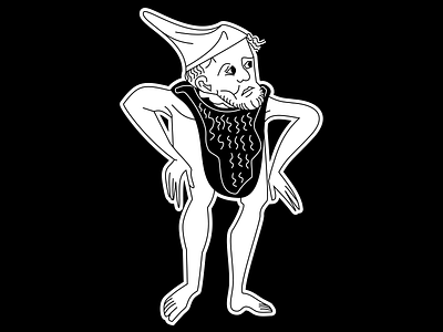 Medieval Demon 3 illustration medieval sticker