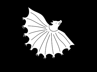 The Bat illustration medieval sticker