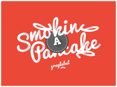 Smoking A Pancake digital illustration print shades shadow type typography vector