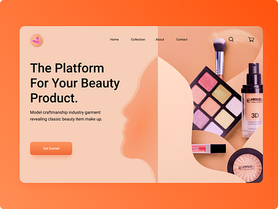 Beauty Products Web UI Concept beauty beauty clinic beauty product cosmetic fashion girls landing page design makeup skin care ui ux uxdesign website design