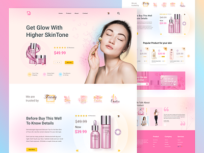 Beauty Store E-commerce Landing Page