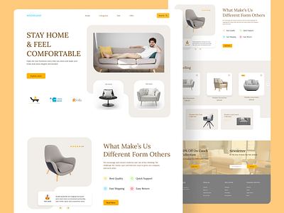 Furniture E-Commerce Landing Page branding e commerce website furniture design furniture store home page landingpage minimal minimalist minimalistic product ui webdesign website design