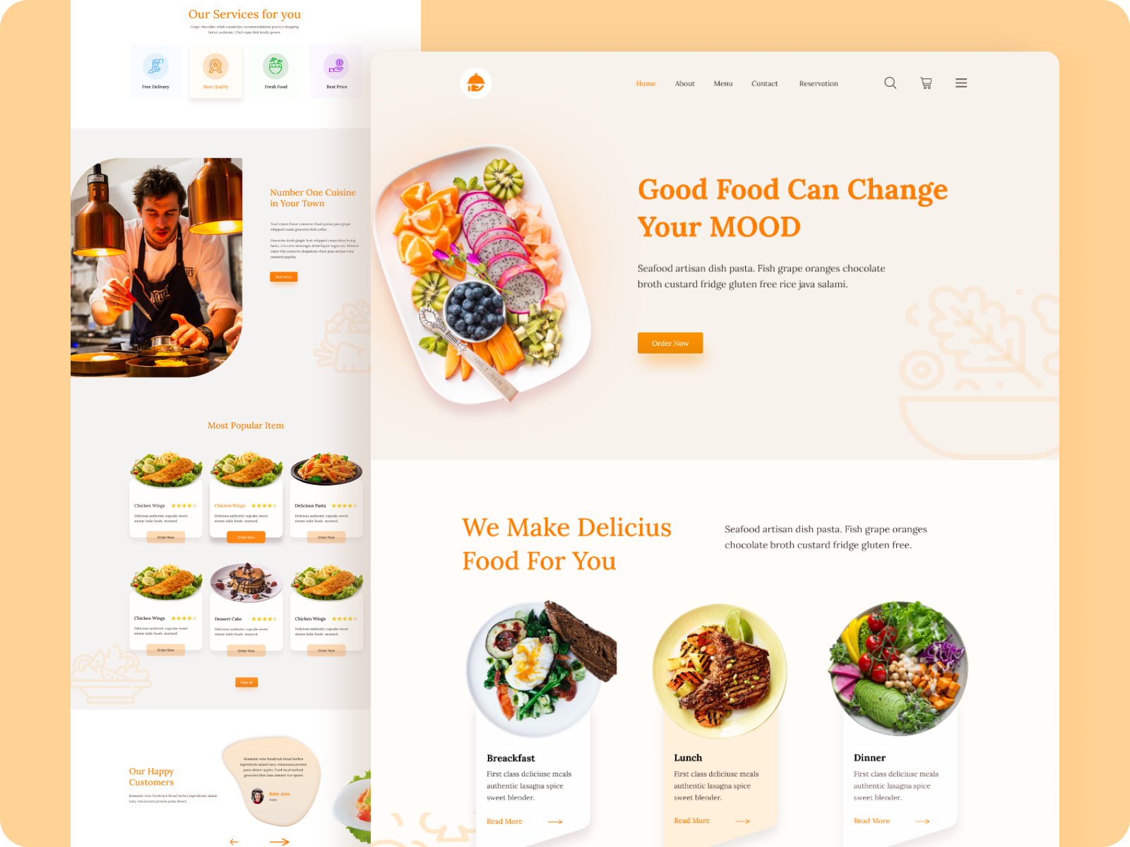 Restaurant Website Exploration by Saiful on Dribbble