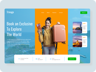 Travel Agency Website homepage landing page landing page design thypography tourism tourist travel agency travel agent travel app travel guide traveling traveller trip planner ui ux web design webdesign website website design