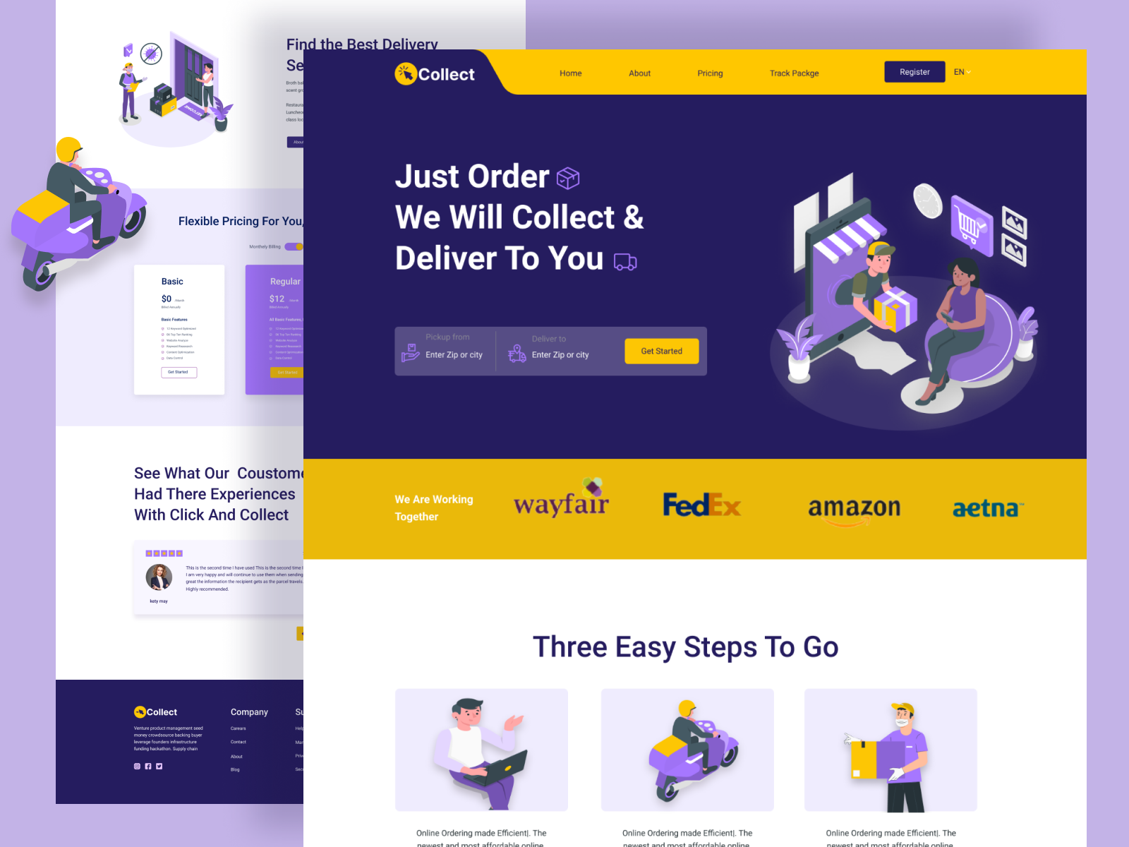 Delivery Landing Page Design. by Saiful Islam Tafadar on Dribbble