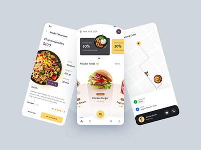 Hungry - Food Delivery App UI Design app cool design creative creative design food delivery app food delivery app ui kit food delivery kit food delivery ui food sharing app landing page restaurant app ui design ui kit 2020 ui kit design ui ux ui8 userinterface