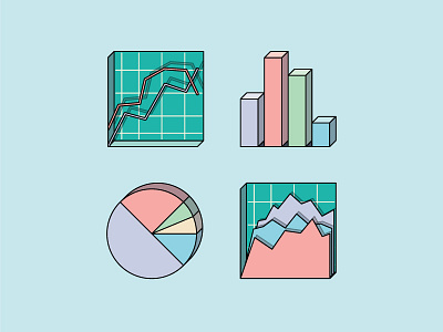 Dribbble / Succcess! album cover charts graphs icons illustration isometric perspective vector