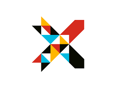 Xchange arrow branding colorful geometry identity logo logo design logotype pattern triangle x
