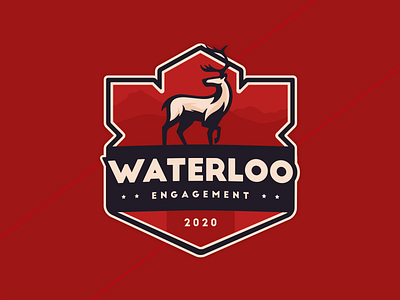 Waterloo Squad Badge agile badge branding design engagement icon illustration logo moose squad team ui vector waterloo